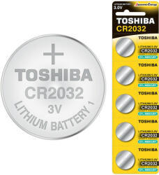 9518 TOSHIBA speciális akkumulátorok Lithium CR 2032 3V buborékfólia 5 db (TOSBAT0615)