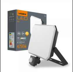 Videx 50 W-os LED reflektor mozgásérzékelővel 4750lm 5000K (VLE-F3-0505B-S)