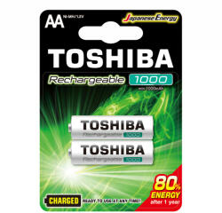 Toshiba Újratölthető elemek TOSHIBA HASZNÁLATRA KÉSZ AA 1, 2V 1000MAH buborékfólia 2 db (TOSBAT0410)
