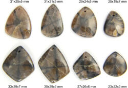  Andaluzit Natural Cabochon Picatura cu Gaura pentru Bijuterii 23-35x19-29x3-7 mm - 1 Buc