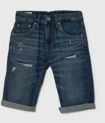 Pepe Jeans gyerek farmer rövidnadrág SLIM SHORT REPAIR JR sötétkék, állítható derekú - sötétkék 152