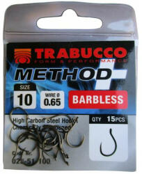 Trabucco Method Plus Feeder szakáll nélküli horog 10, 15 db/csg (023-51-100) - pecaabc