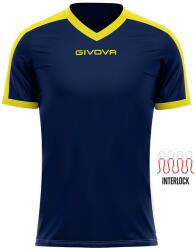 Givova SHIRT REVOLUTION INTERLOCK dressz kék-sárga 2XS