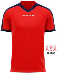 Givova SHIRT REVOLUTION INTERLOCK dressz piros-kék XL