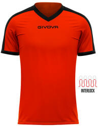 Givova SHIRT REVOLUTION INTERLOCK dressz narancssárga-fekete XL