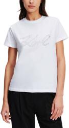 Karl Lagerfeld T-Shirt Rhinestone Logo 241W1713 100 white (241W1713 100 white)