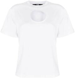Karl Lagerfeld T-Shirt Cut Out Fashion T-Shirt 231W1708 100 white (231W1708 100 white)