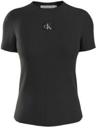 Calvin Klein T-Shirt Woven Label Rib Regular Tee J20J222687 BEH ck black (J20J222687 BEH ck black)