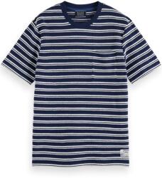 Scotch & Soda T-Shirt Structured Stripe Pocket 175581 SC7036 navy blue/ white (175581 SC7036 navy blue/ white)