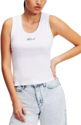 Karl Lagerfeld Top Logo Rib Tank Top 241W1712 100 white (241W1712 100 white)