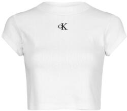 Calvin Klein T-Shirt Ck Rib Cropped Slim Tee J20J218337 YAF bright white (J20J218337 YAF bright white)