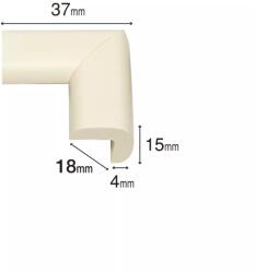 Car Boy Corporation Japan Protectie Colturi Pentru Mobila, din Spuma, Set 4 buc 24(l)x50(L)x22(h)x6(t), Crem