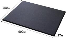 Car Boy Co Ltd Covor antioboseala, din spuma de cauciuc, negru, 1 buc M 750(l)x900(L)x17(t) Covor