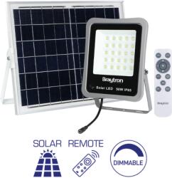 BRAYTRON Proiector Cu Led Braytron Solar + Telecomanda , Dim P: 100w, C: 30w 6500k Ip65 (bt63-03032)