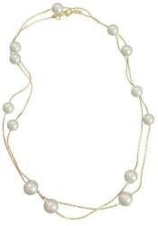 Eva Grace Colier Casey, auriu, in 2 straturi, decorat cu perle - Colectia Universe of Pearls