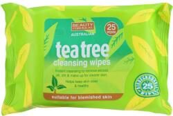 Beauty Formulas Șervețele pentru curățarea feței, 25 buc. - Beauty Formulas Tea Tree Cleansing Wipes 25 buc
