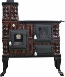 eSemineu Terracotta small boot Brown with glass door 8kW left