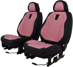 Honda Civic 2014-Ig Méretezett Üléshuzat -Vénusz Bőr/Szövet -Rózsaszín/Fekete- 2 Első Ülésre