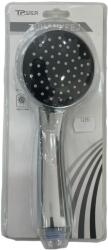 TPSTER Zuhanyfej fekete, ezüst szín 20cm (81112)