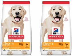 Hill's Science Plan Canine Adult Light Large breed Chicken hrana caini talie mare 36 kg (2x18 kg) cu pui