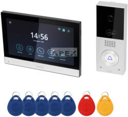 Somogyi Elektronic DPV SMART - Home DPV SMART video kaputelefon, 7" érintőképernyő, IP65, AHD kamera, mozgásérzékelő, RFID, bővíthető, InterCom, Smart Life, Tuya Smart