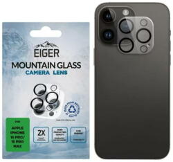 Eiger Folie Sticla Camera 3D Mountain Glass iPhone 15 Pro / 15 Pro Max Clear (EGSP00911) - vexio