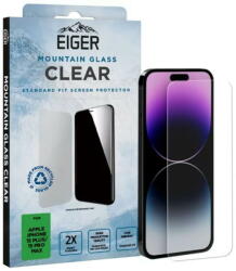 Eiger Folie Sticla 2.5D Mountain Glass iPhone 15 Plus / 15 Pro Max Clear (EGSP00905) - vexio