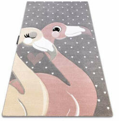  PETIT szőnyeg FLAMINGOS Flamingók szív szürke 200x290 cm (GR3746)