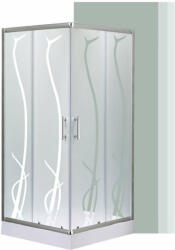 Leziter Spirit Bamboo 80x80 cm szögletes zuhanykabin, zuhanytálcával (SB80A_AKSZ80ZT)