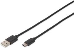 ASSMANN USB 2.0 Type C Átalakító Fekete 1.8m DB-300136-018-S (DB-300136-018-S)