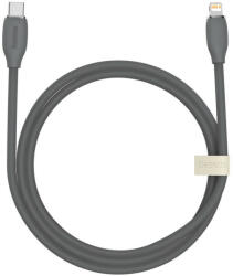 Baseus Cablu Baseus, USB tip C - cablu Lightning 20W, 1, 2 m lungime Jelly Liquid Silica Gel - negru
