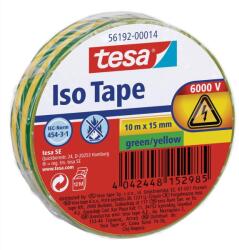 tesa (56192-00014-22) Szigetelőszalag Zöld, Sárga (H x Sz) 10 m x 15 mm 1 db (56192-00014-22) (56192-00014-22)