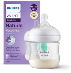 Philips Philips Avent, Natural, Response, biberon cu ventil Air Free, 125 ml, 0 luni+, SCY670/01