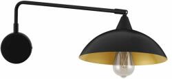 Nova Luce 9035979 | Mirba Nova Luce falikar lámpa elforgatható alkatrészek 1x E27 fekete, arany (9035979)