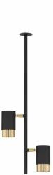 Nova Luce 9010218 | Pongo-Pogno Nova Luce beépíthető lámpa elforgatható alkatrészek Ø80mm 2x GU10 matt fekete, arany (9010218)