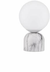 Nova Luce 9050164 | Kenio Nova Luce asztali lámpa 24cm vezeték kapcsoló 1x E14 fehér márvány, opál (9050164)