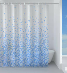 Sapho Frammenti polyester zuhanyfüggöny 180x200 cm, fehér / kék 1315 (1315)