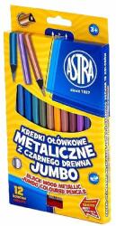 Astra Színes ceruza ASTRA jumbo metál színű kerek 12 színű (312114003) - tonerpiac