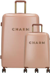 Charm London rose gold 4 kerekű 2 részes bőrönd szett (22054009)