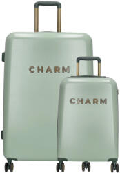 Charm London menta 4 kerekű 2 részes bőrönd szett (220541043)