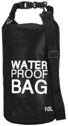Springos Vízálló táska, fekete, 10l-es vízhatlan zsák (CS0029)