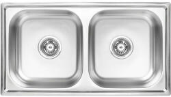 Laveo SKS_020T - LAVEO STANDARD 2M rozsdamentes mosogató 780X430 szűrőkosaras szifonnal (SKS_020T)