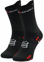 Compressport Unisex Magasszárú Zokni Compressport Pro Racing Socks V4.0 Run High XU00046B_906 Black/Red 39_41 Férfi