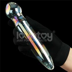 Kétoldalú üvegdildó Twilight Gleam Glass Dildo- Prism Glass