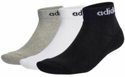 adidas Rövid unisex zoknik adidas Linear Ankle Socks Cushioned Socks 3 Pairs IC1304 medium grey heather/white/black XS Női