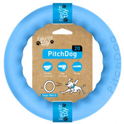 Pitch Dog PitchDog, Jucarie Inel pentru caini, albastru, 20cm