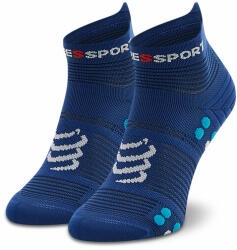 Compressport Unisex Magasszárú Zokni Compressport Pro Racing Socks V4.0 Run Low XU00047B_533 Sodalite/Fluo Blue 42_44 Férfi