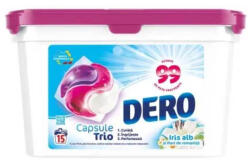 DERO Detergent capsule Trio, 15 buc, Iris alb si flori de Romanita