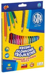 Astra Színes ceruza ASTRA háromszögletű hegyezővel 18 színű (312023001) - fotoland