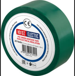 Horozk Electrik 18 m-es szigetelőszalag zöld színben (darabár min. rendelhető mennyiség 10 db)